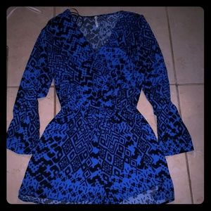 Long sleeve shorts romper